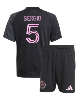 Inter Miami Sergio Busquets #5 Maglia Gara Trasferta Repliche 2025-26 Bambino Maniche Corte Inter Miami Sergio Busquets #5 Maglia Gara Trasferta Repliche 2025-26 Bambino Maniche Corte